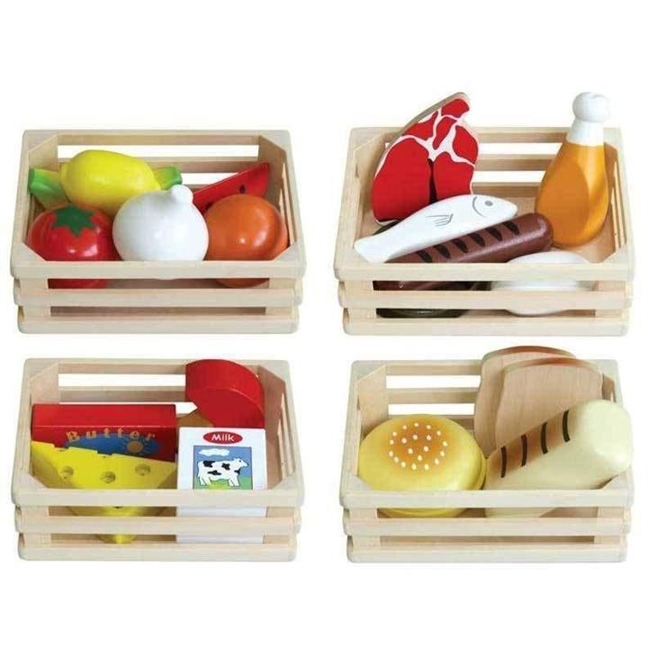 Pretend Wooden Food - 21 Piece Set