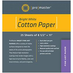 ProMaster Bright White Cotton Inkjet Paper 8.5