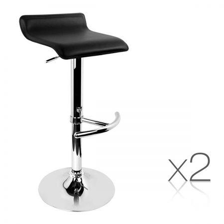 PU Leather Kitchen Bar Stool - Black