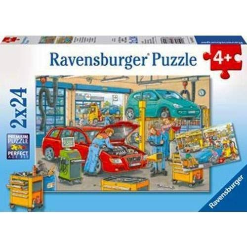 Ravensburger At the Service Station Kids Puzzle - 2 x 24 Piece