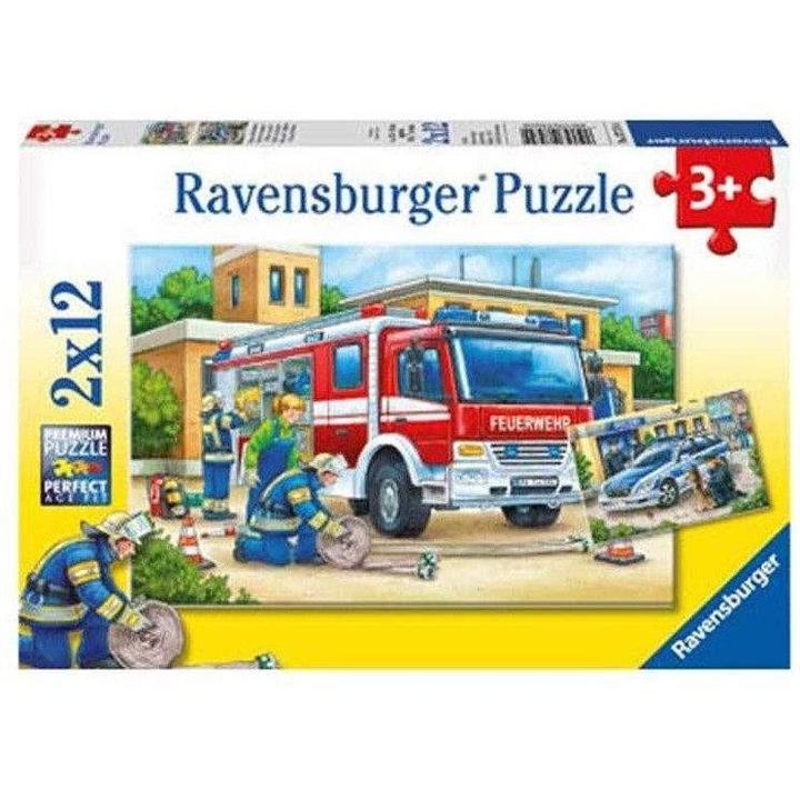 Ravensburger Police and Firefighters Puzzle - 2 x 12 Piece