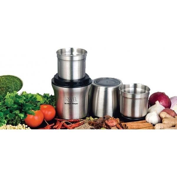 Revell CCM102 Wet 'n Dry Grinder With Two Separate Bowls Stainless Ste