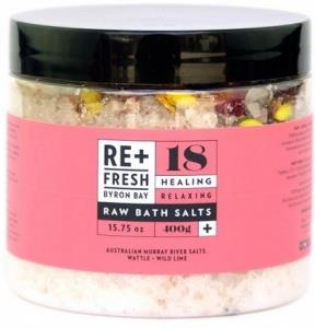 ReFresh Byron Bay 18 Healing Relaxing Raw Bath Salts 400g