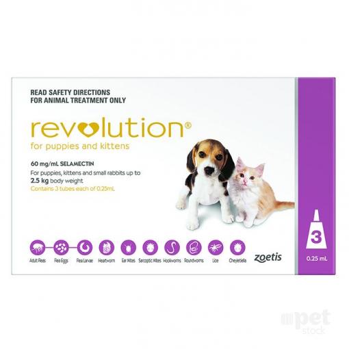 Revolution for Puppies and Kittens <2.5kg - Pink 3 pack