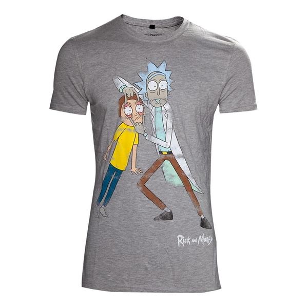 Rick And Morty - Crazy Eyes Men's Xx-large T-shirt - Grey