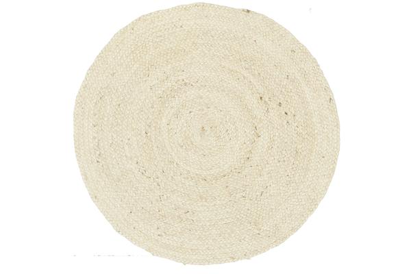 Round Jute Natural Rug Bleached 150x150cm