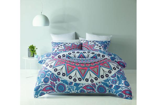 Royal Comfort Mandala Quilt Cover Set (King, Marley)