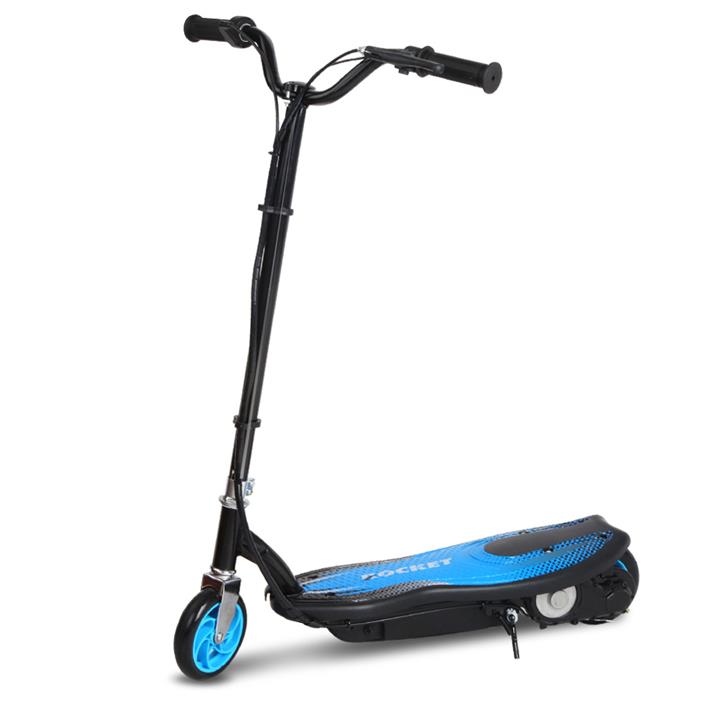 ROCKET Electric Scooter Rechargeable Portable Kids Ride Max 80kg 140W Blue