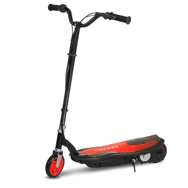 ROCKET Electric Scooter Rechargeable Portable Kids Ride Max 80kg 140W Red