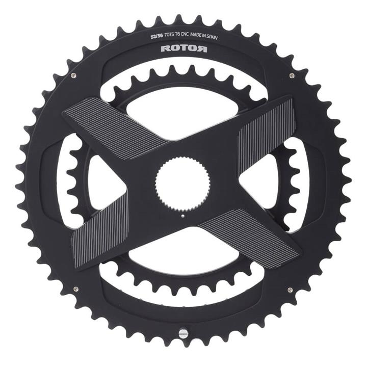 Rotor ALDHU Direct Mount Round Chainring - 110 BCD - 52/36T - Black