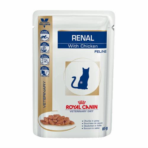 Royal Canin Veterinary Diet Feline Renal Chicken Pouches wet pouch...