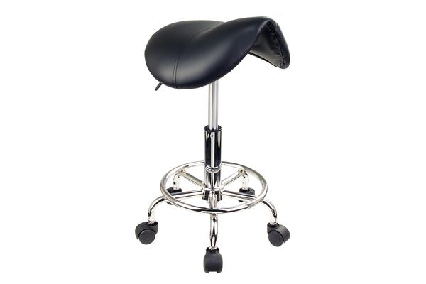 Saddle Salon Stool - BLACK