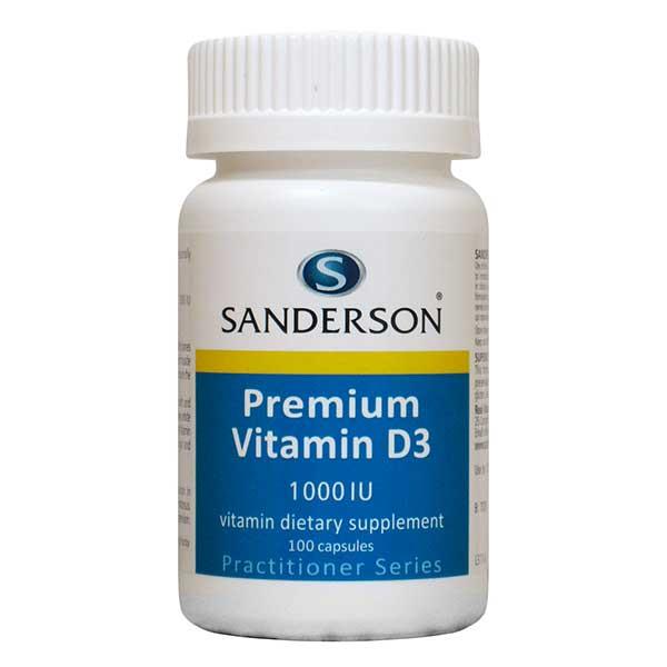 Sanderson Premium Vitamin D3 1000IU 100 capsules