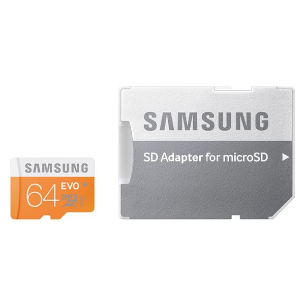 Samsung MicroSDHC 64GB EVO Memory Card with Adapter