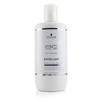 Schwarzkopf BC Excellium Q10+ Pearl Beautifying Treatment - For Silver and White Hair (Exp. Date: 10/2018) 750ml/25.5oz