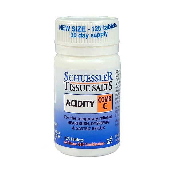 Schuessler Tissue Salts Combination C- Acidity 125 tablets