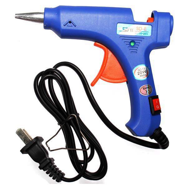 SD-E 20W Blue Mini Heating Hot Melt Glue Crafts Repair Tools