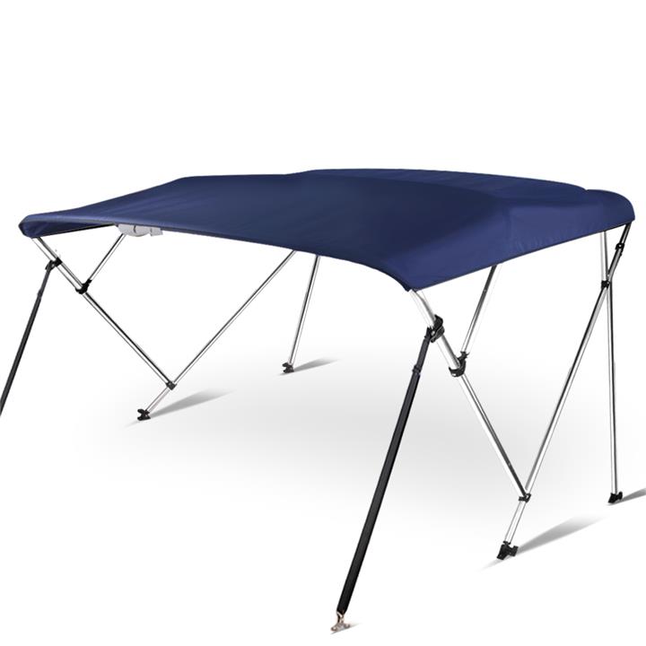 Seamanship 4 Bow 1.5m-1.7m Boat Canopy Cover Bimini Top Aluminium Rear Poles Navy 