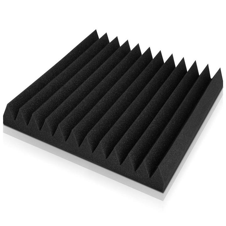 Set of 40 Studio Wedge Acoustic Foam Black 30x30cm Double Sided Tape