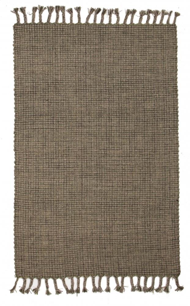 Serenity Wool Jute Flat Woven Green Rectangular Floor Rug