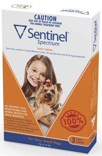 Sentinel Spectrum Chews Very Small Brown 6 pack