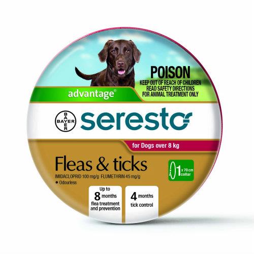 Seresto Flea & Tick collar for Dogs over 8kg