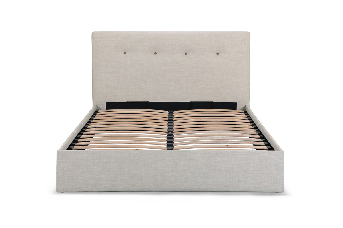 Shangri-La Bed Frame - Portofino Gas Lift Collection (Beige, Double)