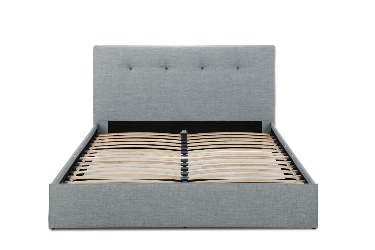 Shangri-La Bed Frame - Portofino Gas Lift Collection (Grey, King)