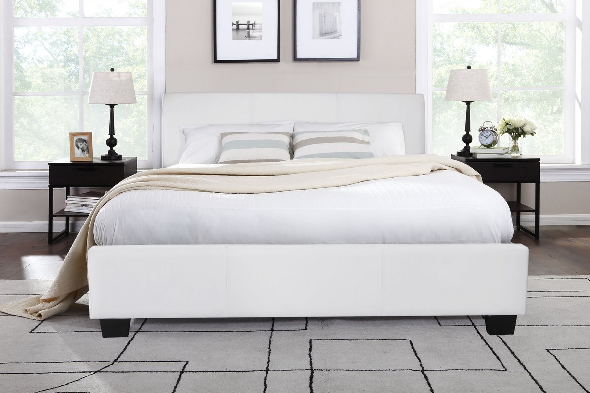 Shangri-La Bed Frame - Grandioso Collection (White, Queen)