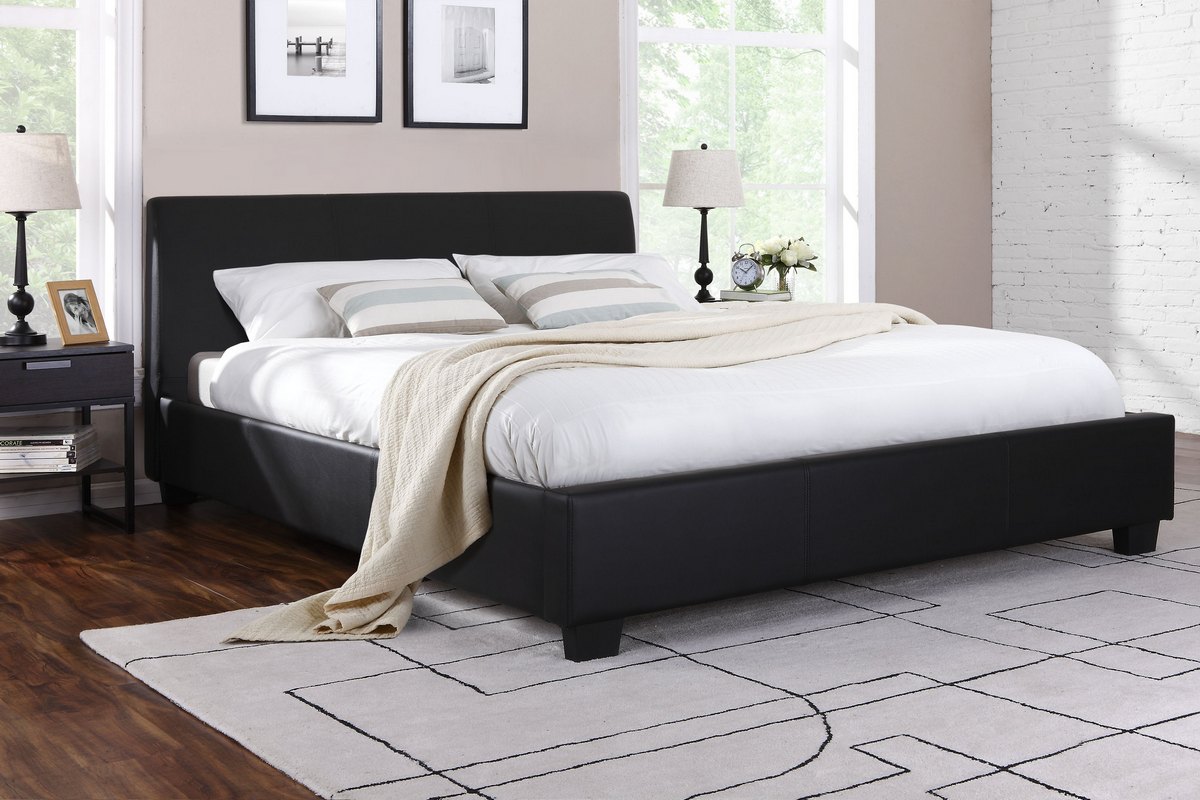 Shangri-La Bed Frame - Grandioso Collection (Black, Double)