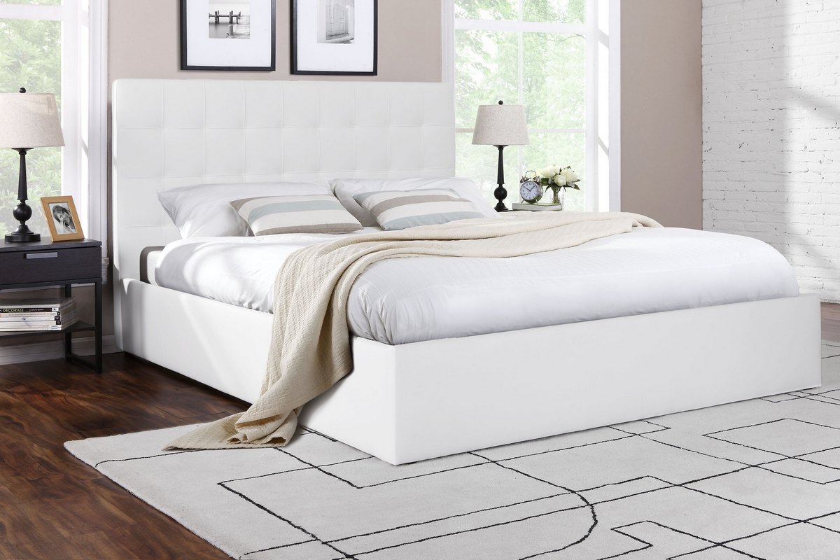 Shangri-La Bed Frame - Symphony Collection (White, Queen)