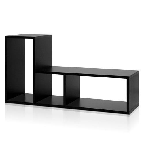 Shelf L Side Table For Storage Cabinet Bookshelf TV Stand Black DIY