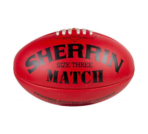 Sherrin Match Ball Size 3 Red Leather