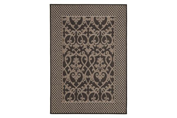 Singular Indoor Outdoor Modern Black Rug 160X110cm