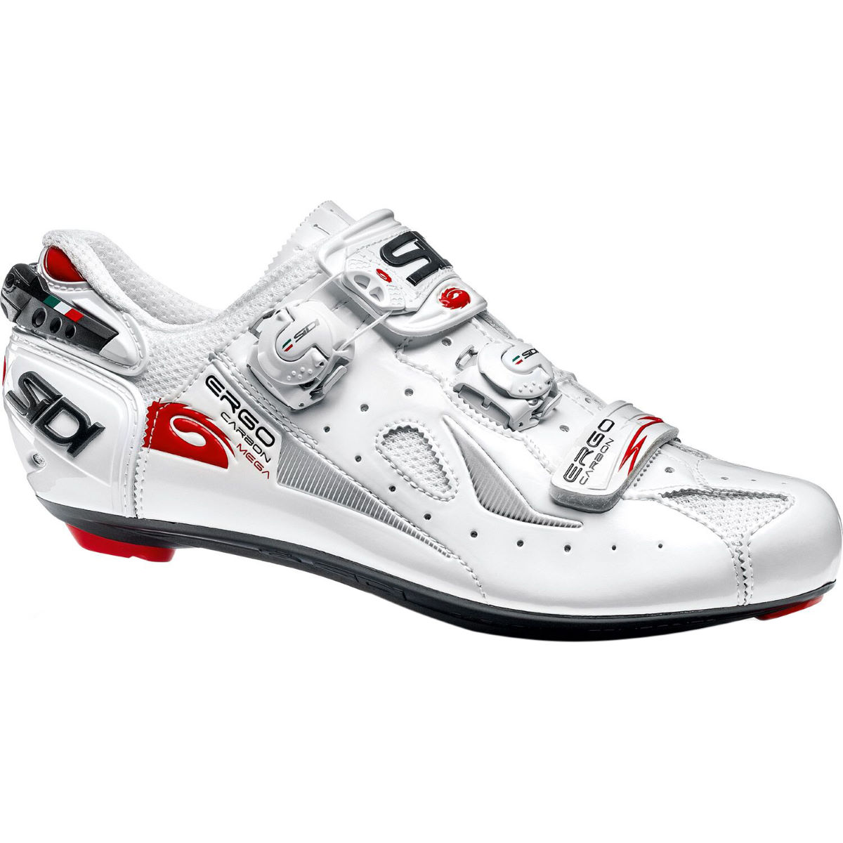 Sidi Ergo 4 Carbon Road Shoes (Mega/Wide Fit) - 43 White/White