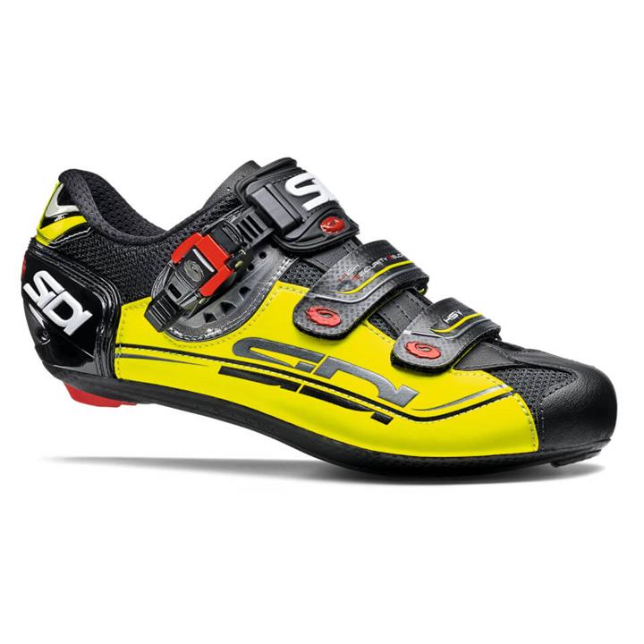 Sidi Genius 7 Mega Cycling Shoes - Black/Yellow Fluro - EU 48/UK 11.5 - Black/Yellow