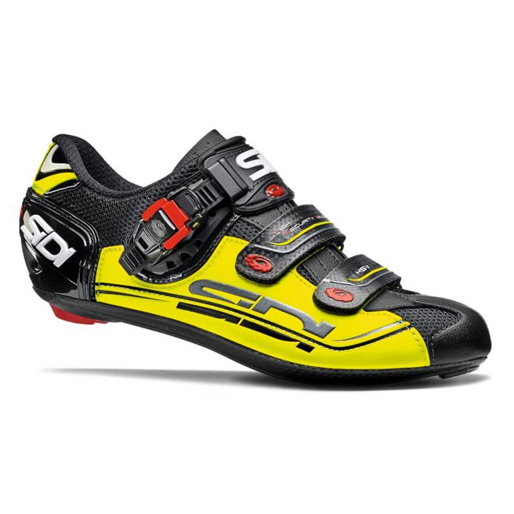 Sidi Genius 7 Cycling Shoes - Black/Yellow Fluro - EU 38.5/UK 4.5 - Black/Yellow