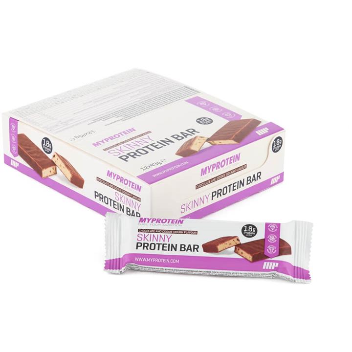 Skinny Protein Bar - 12 x 45g - Box - Chocolate and Cookie Dough