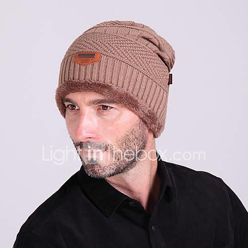 Ski Hat Men's / Women's Keep Warm / Thermal / Warm Snowboard Wool Solid Color Winter Sports