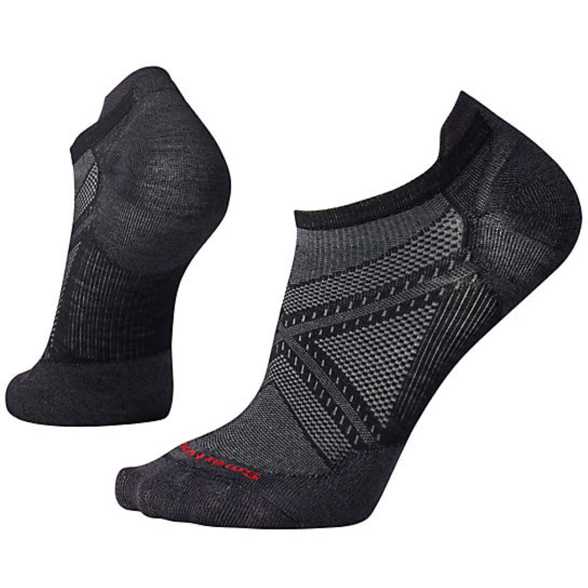 Smartwool PhD Run Ultra Light Micro - L Black/Black | Running Socks