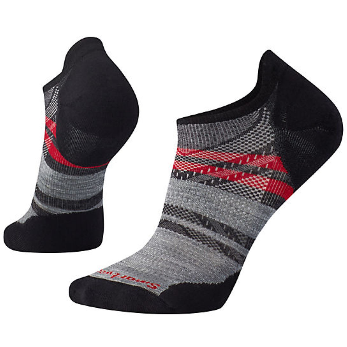 Smartwool PhD Run Light Elite Pattern Micro - M Charcoal