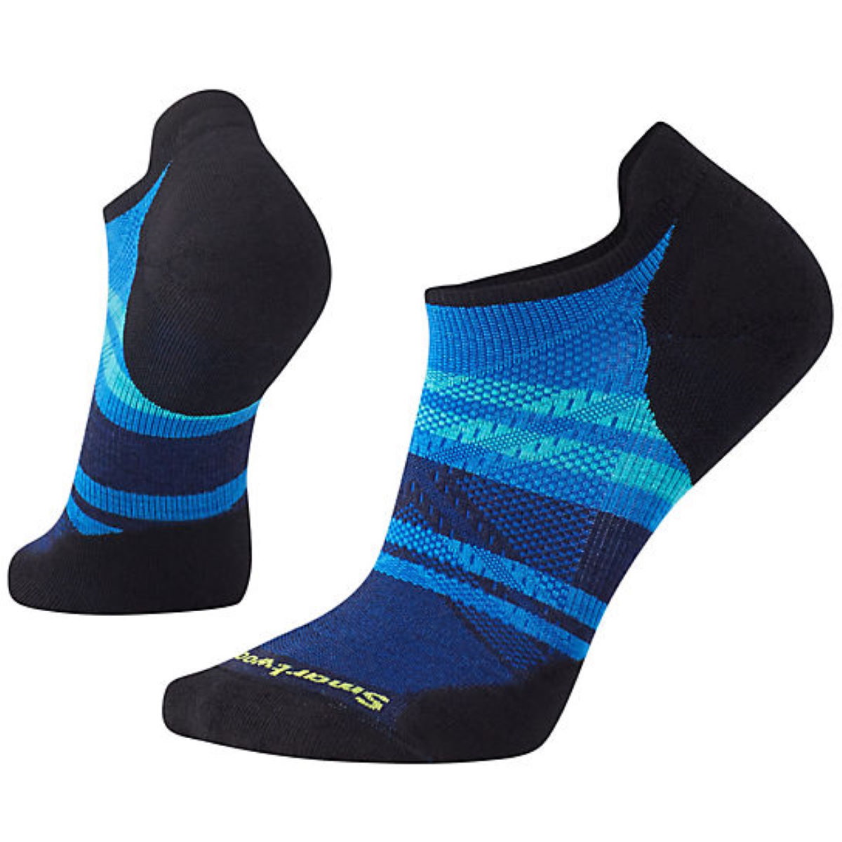 Smartwool PhD Run Light Elite Pattern Micro - L Bright Blue