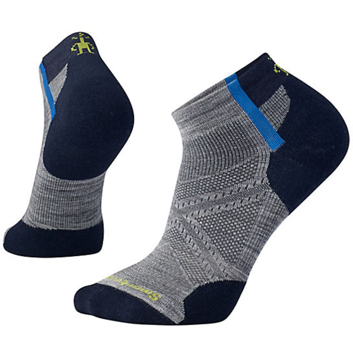 Smartwool PhD Run Light Elite Pattern Low Cut - M Light Grey