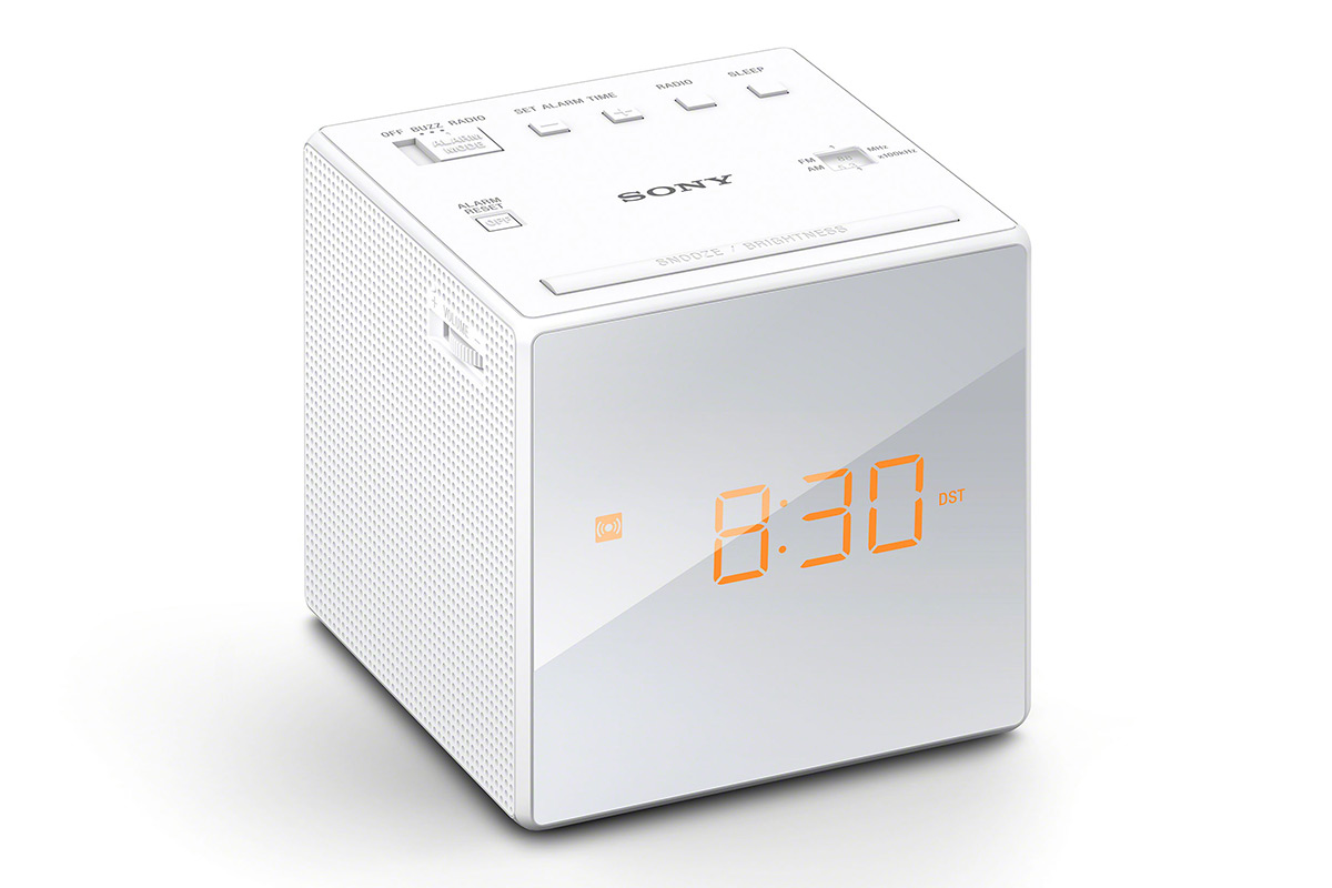 Sony Single Alarm Clock Radio - White (ICFC1W)