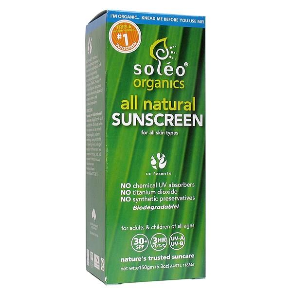 Soleo Organics All Natural Sunscreen 150gm