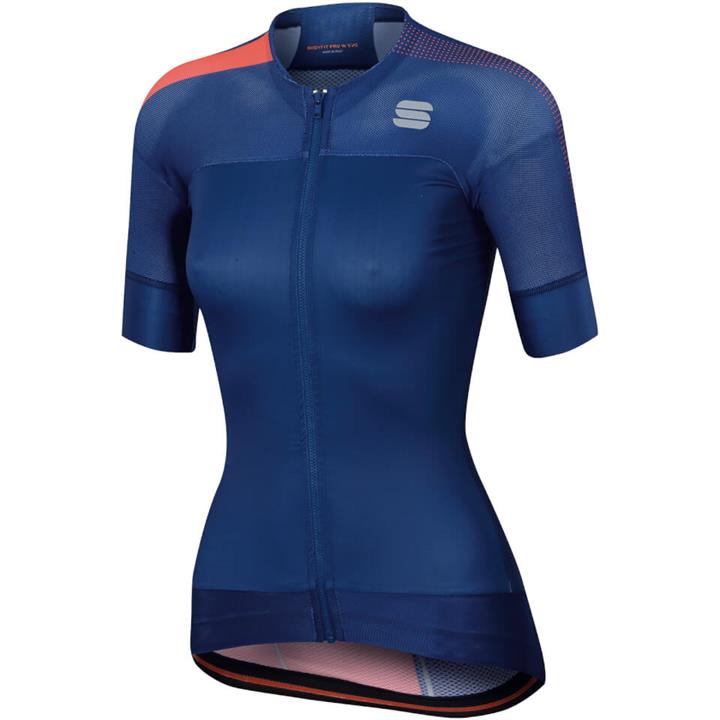 Sportful Women's BodyFit Pro Evo Jersey - Twilight Blue/Coral Fluo - XS - Twilight Blue/Coral Fluo