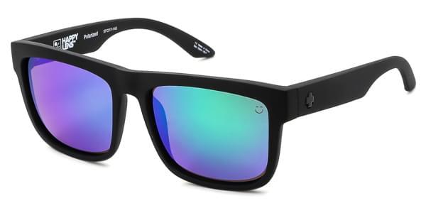 Spy Sunglasses DISCORD Polarized Matte Black- Happy Bronze Polar W/ Green Spectra