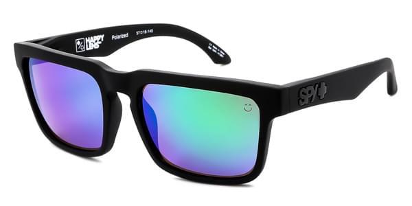 Spy Sunglasses HELM Polarized Matte Black- Happy Bronze Polar W/ Green Spectra