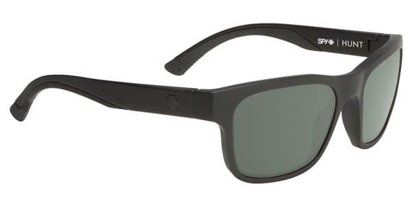 Spy Sunglasses HUNT Polarized Matte Black - HAPPY GREY GREEN POLAR