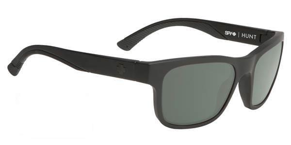 Spy Sunglasses HUNT Matte Black - HAPPY GREY GREEN